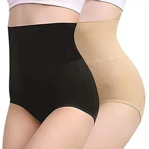 Veltiro High Waist Women's Stretchable Panty with Textured Front Panel and Soft Fabric Design