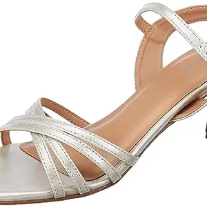 Bata Women's REX E Silver Heeled Sandal-7 Kids UK (6611015)