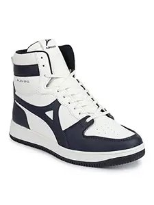 ABROS Trance-4 Sports Shoes for Men Running Shoes Comfortable Ligthweight Breathability Memory Foam Insole Casual Shoes for Mens(Navy/White 7)