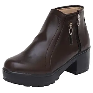 XE Looks 100% Vegan Leather & Trendy Brown Boots for Women