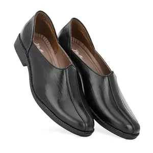 JOHN KARSUN Black Synthetic Leather Mojri Footwear for Men - 7 UK