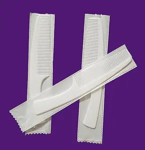 Zicniccom Hair Comb for Hotels (100 pcs) - Disposable Pocket Plastic Combs for Guest Amenity Kits, Salons, AirBNB, Travel - POLY-PACKED