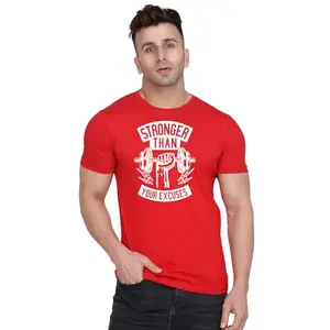 Fashions Love Men Cotton Half Sleeve Round Neck Stylish Mens Casual Wear Gym Motivation Creative Graphics Printed Printed T Shirt HSRR-4176-L Black