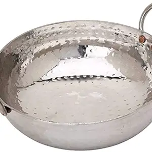 KC Sandwich Bottom Heavy Guage Stainless Steel Hammered Kadhai Cookware(2500 ML) price in India.