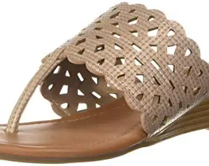 Bata Women's Wedge Heel Sandal - BEIGE (4 UK) (6718311)