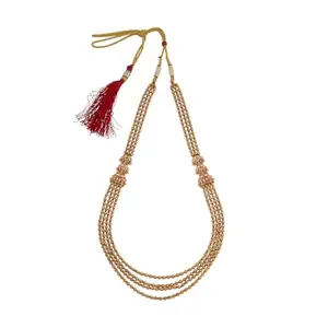 Kushal's Fashion Jewellery Ruby Gold Plated Ethnic Antique Necklace - 423841