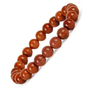 Sunsitara Certified Stone Bracelet (8mm) – Natural Reiki Feng Shui Round Gemstone – Free Size for Men & Women