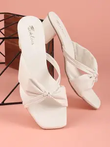 Picktoes PT-451 Women's White Synthetic Leather Outdoor Heel Sandal