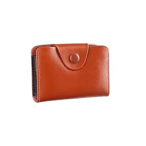 Stealodeal Brown RFID Protected Leather Debit/Credit/ATM 15 Slots Men/Women Card Holder (Smart Wallet)