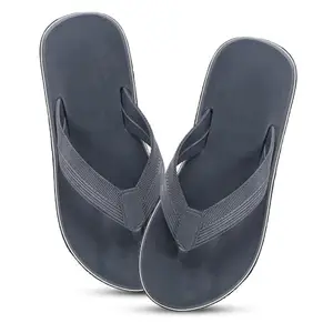 Soft Men's Soft Slippers Flip Flops in exciting Color for Daily Use Jockey-01 (Grey, 8)