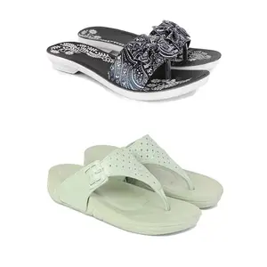 Women's Sandals | Lightweight Wear| Stylish & Easy to Wear For Women'S PCV-SAN-(2-COMBO)-1967-1983-6-EURO-37