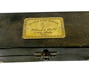 Kalarambh White Metal Antique Vintage Binocular/Telescope for Home Table Office Decor Showpiece Collectible Handicraft Art, Yellow, 7 x 3 x 2.5 Inch (L x W x H)