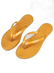 WalkTrendy Womens Synthetic Yellow Open Toe Flats - 6 Uk (Wtwf409_Yellow_39)