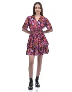 ONLY Women Printed Black Dress