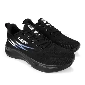Lancer Mens EAGLE-9-FBLK-WHT Black Running Shoe, 8