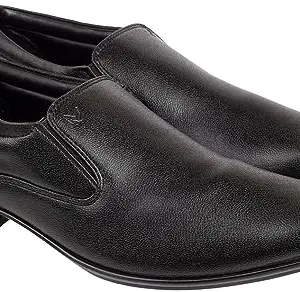 WALKAROO Gents Black Formal Shoe 08 UK (WF6005)