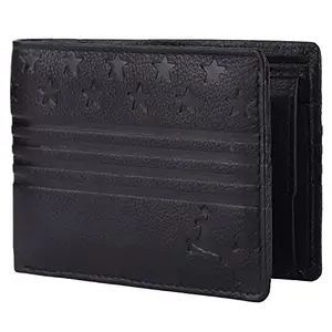 iMex Men's Stylish RFID Protected Genuine Leather Wallet (Black)