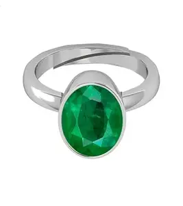 DAURAYA GEMS 9.25 Ratti 8.50 Carat Original And Natural Emerald Panna Ovel Cut Ring For Girl And Women