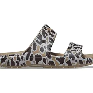 Crocs Unisex-Adult Flat Clanimlprntsndl, Beige, Size_10