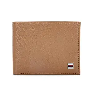 Tommy Hilfiger Leather Orchid Men's Slimfold Wallet Tan(8903496159707)