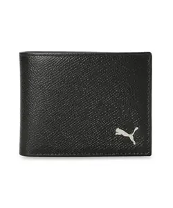 Puma Unisex-Adult Leather Plain Wallet, Black (9105801)