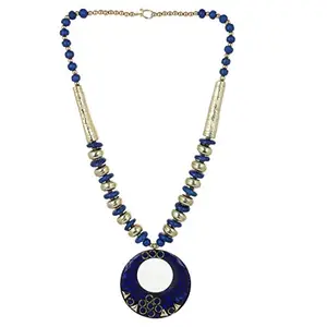 Shashwani Blue Color Designer Tibetan Style Necklace-PID28868