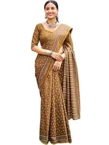 GLORIOUS LIFESTYLE Mul Mul Cotton Saree for Women | Traditional Patola Print Casual Wear Saree | Soft Lightweight Cotton Saree with Unstitched Blouse Piece