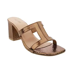 Metro Womens Synthetic Antic Gold Slip Ons (Size (7 UK (40 EU))