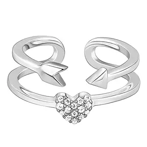 GIVA 925 Silver You Won My Heart Ring, Adjustable | Gifts for Women and Girls | With Certificate of Authenticity and 925 Stamp | 6 Months Warranty*