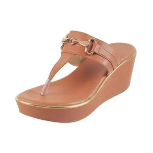 Metro Women Tan Fashion Wegde Sandal UK/6 EU/39 (34-138)