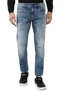 Peter England Men's Slim Jeans (PJDNASTFJ53863_Blue