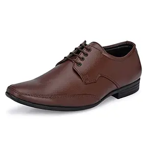 Centrino mens Derby Formal Shoe (Brown_10 UK_8614-2)