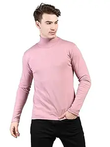 CHKOKKO Men's Winter Wear Cotton High Neck Full Sleeves Regular Fit T-Shirt