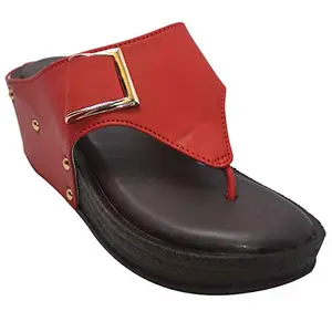 Ajanta Women's Red Outdoor Sandals - 6 UK (39 EU) (BL1234)