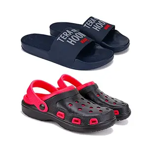 Bersache Chappal for Men | casual slippers Filp-Flops for Men (Pack of 2) Combo(RR)-1588-7029-7 (Multicolor)