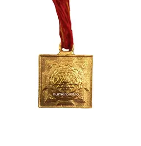 numeroastro Meru Shri Yantra Brass Pendant for Men and Women (1 Pc)