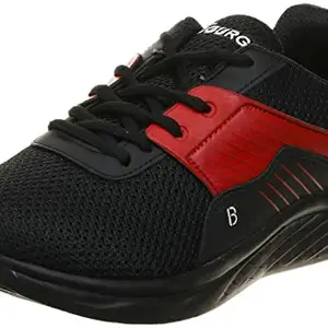 Bourge Loire-332 Black and Red Running Shoes - 8 UK (42 EU) (9 US) (Loire-332-08)
