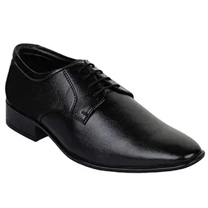 Vitoria Men's Synthetic Leather Lace-Up Formal Shoes for Men's and Boys/Office Shoes/Suit Shoes/Dress Shoes/Party Shoes Black