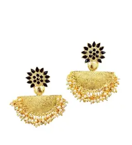 Shashwani Women's Rose Gold Plated Alloy Earrings-PID47303