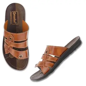 Men's Ethnic Slipper - Royal Brown (TAN, UK Footwear Size System, Adult, Men, Numeric, Medium, 7)