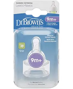 Dr. Brown's Natural Flow Level 4 Standard Neck Nipple (Pack of 3)