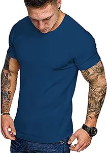 THE BLAZZE 0017 T-Shirt for Men (2XL,Color_07)