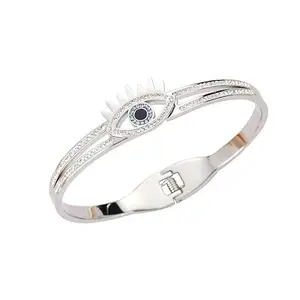 MYKI Princely Evil Eye Diamond Kada Bracelet For Women & Girls