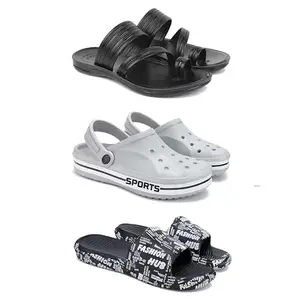 DRACKFOOT Men's Sandals | Lightweight Wear| Stylish & Easy to Wear For Men'S GRT-SAN-(COMBO-3)-3152-3067-3103-9