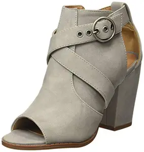 Qupid Women's Grey Distress Nubuck Fashion Sandals - 7 UK/India (40 EU)(LOST-44X)