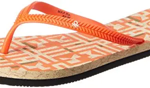 United Colors of Benetton Women's Orange Flip-Flops and House Slippers - 4 UK/India (37 EU) (16A8CFFPL236I)