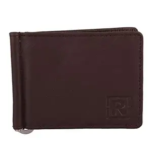 RAGLINE Hand Stitched Leather Money Clip Wallet for Men -WMC02BR