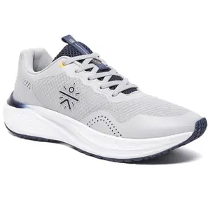 CULT Men's DynoFlex Running Shoes, Breathable Mesh, Lightweight, Enhanced Cushioning, Anti Skid Outsole, Multi-Directional Flexibility, Sports Footwear for Men (CS704019UK10_Grey_UK10)