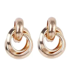 KRELIN Gold Tone Vintage Retro Style Ear Studs Earrings for Women & Girls | Classic Earrings | Western Style Earrings