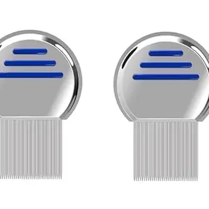 Graceous Stainless Steel Lice Comb for Women and Kids, Lice Egg Nit Removal, Pack of 2